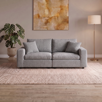 2 Piece Loveseat in Light Grey