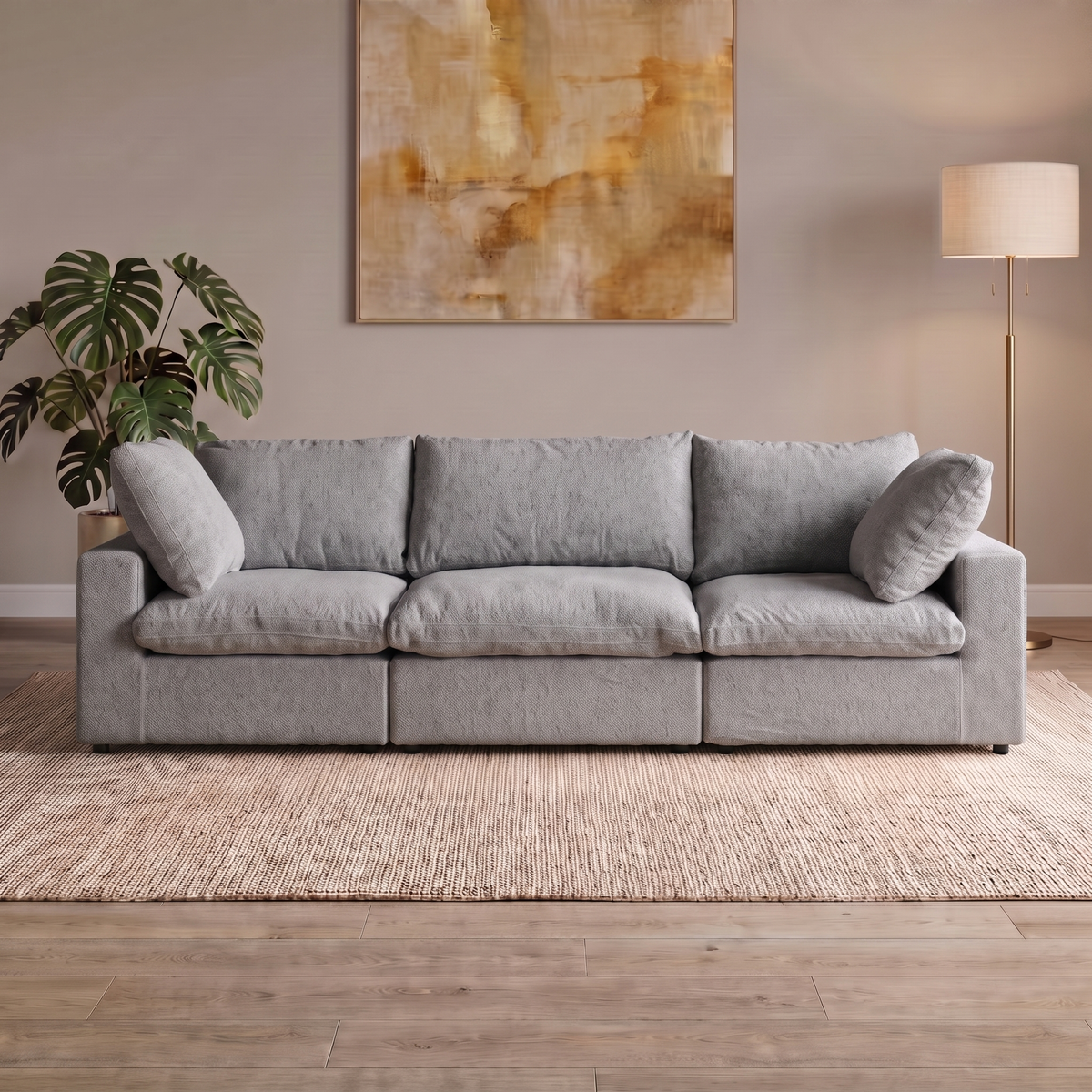 3 Piece Cloud in Light Grey