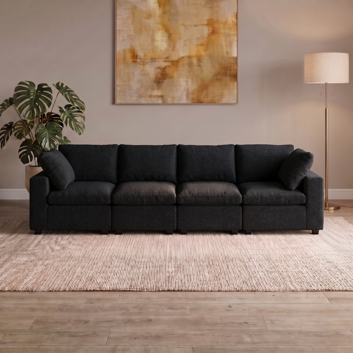 4 Piece Cloud in Black