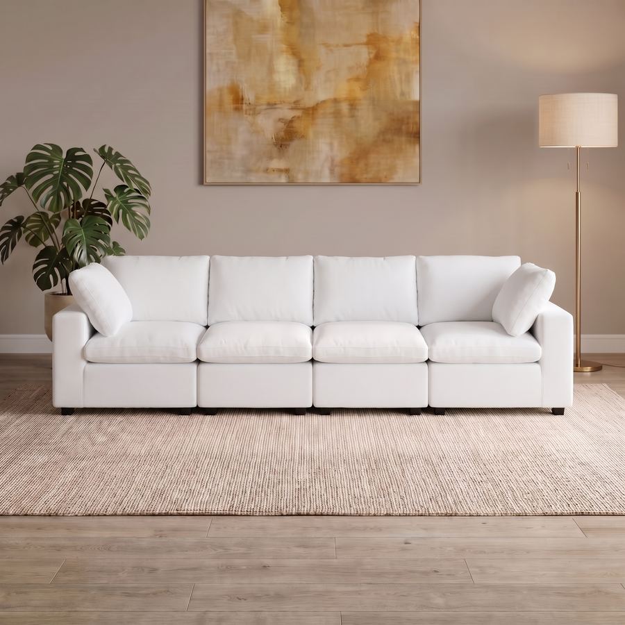 4 Piece Cloud in White