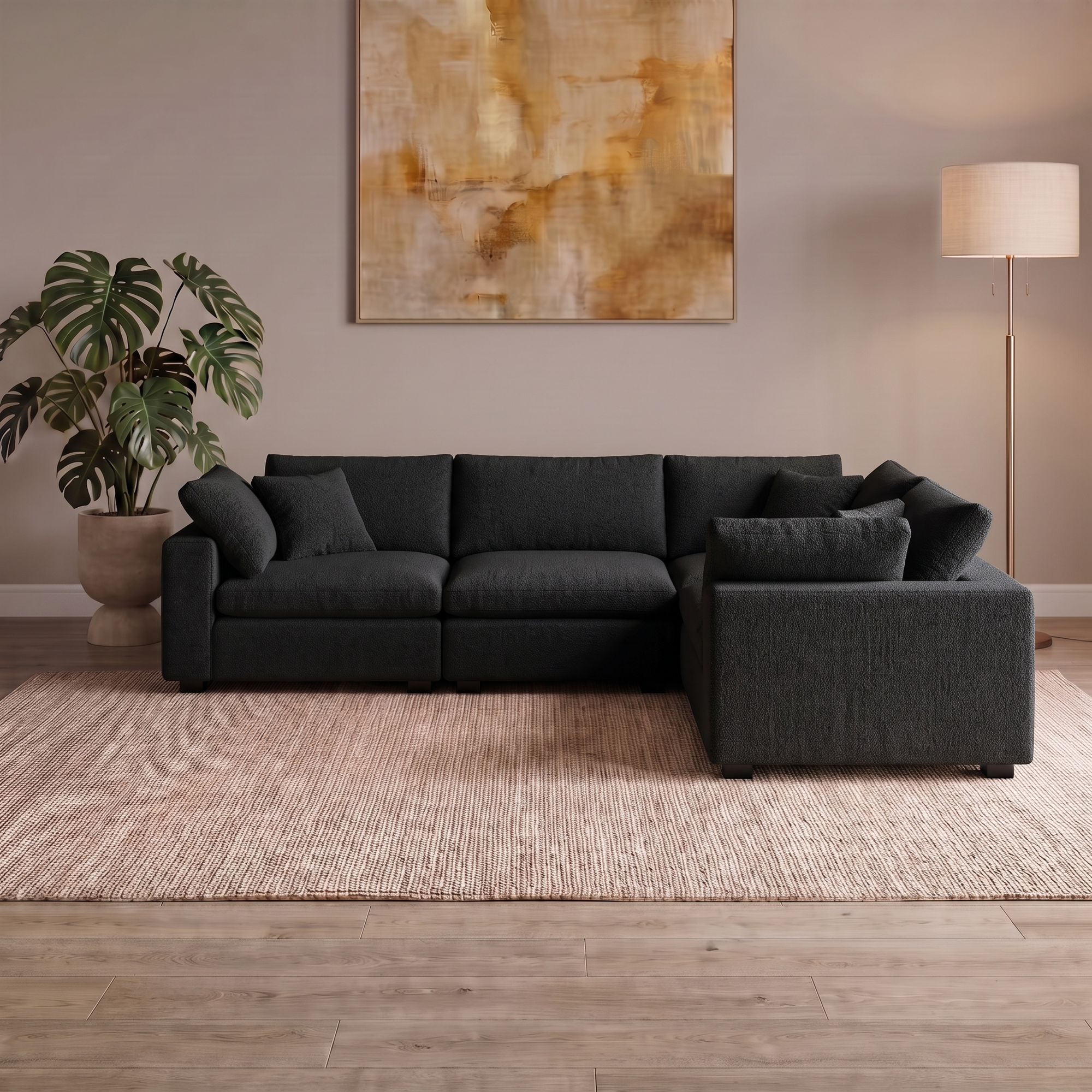 4 Piece Corner in Black