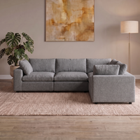 5 Piece Corner in Light Grey