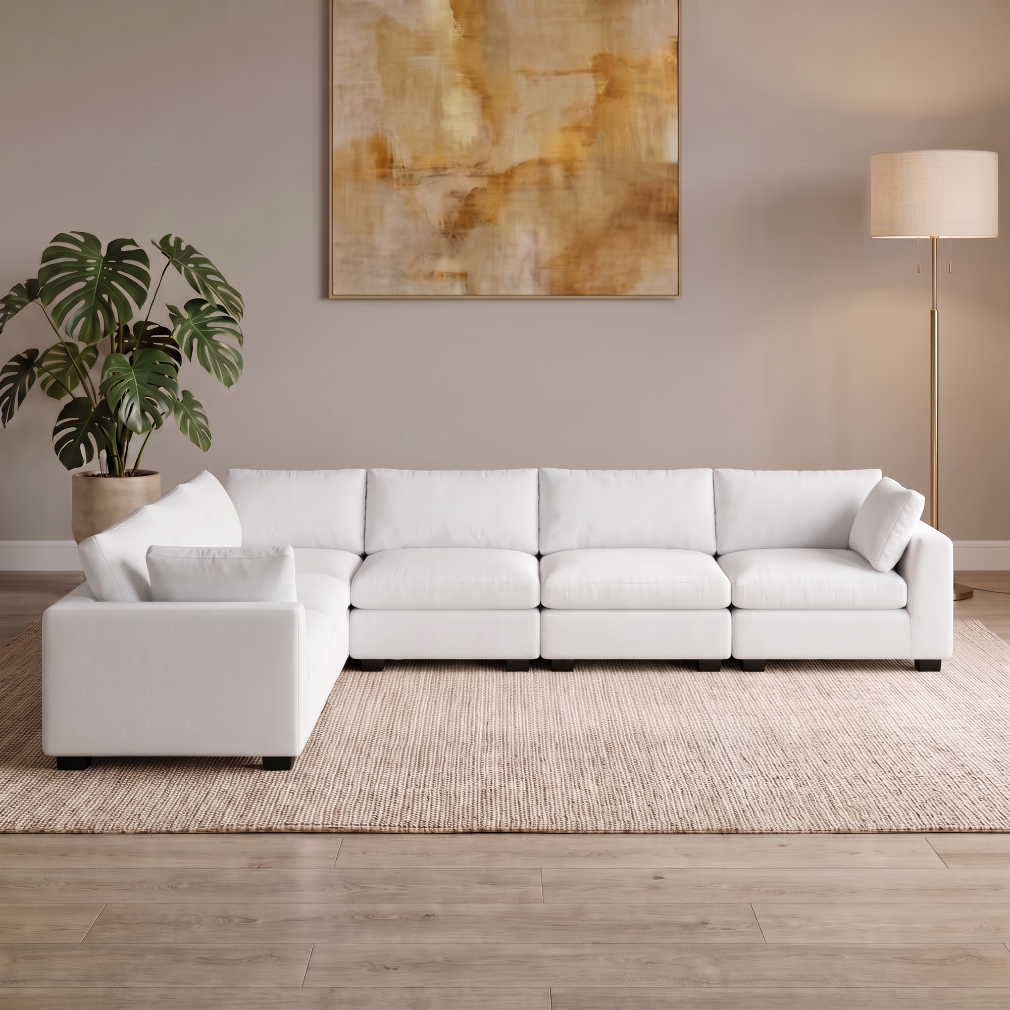 6 Piece Corner in White