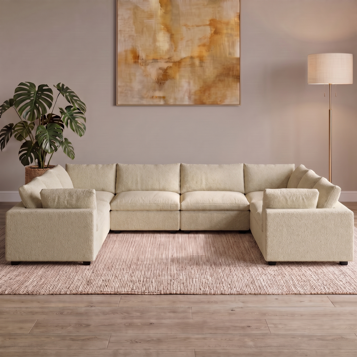 8 Piece Corner in Khaki