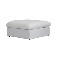 Storage Ottoman in White — pillow-top cushion over a storage base, shown on a white background